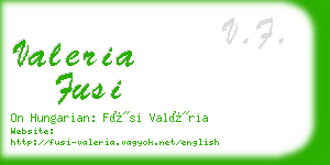 valeria fusi business card
